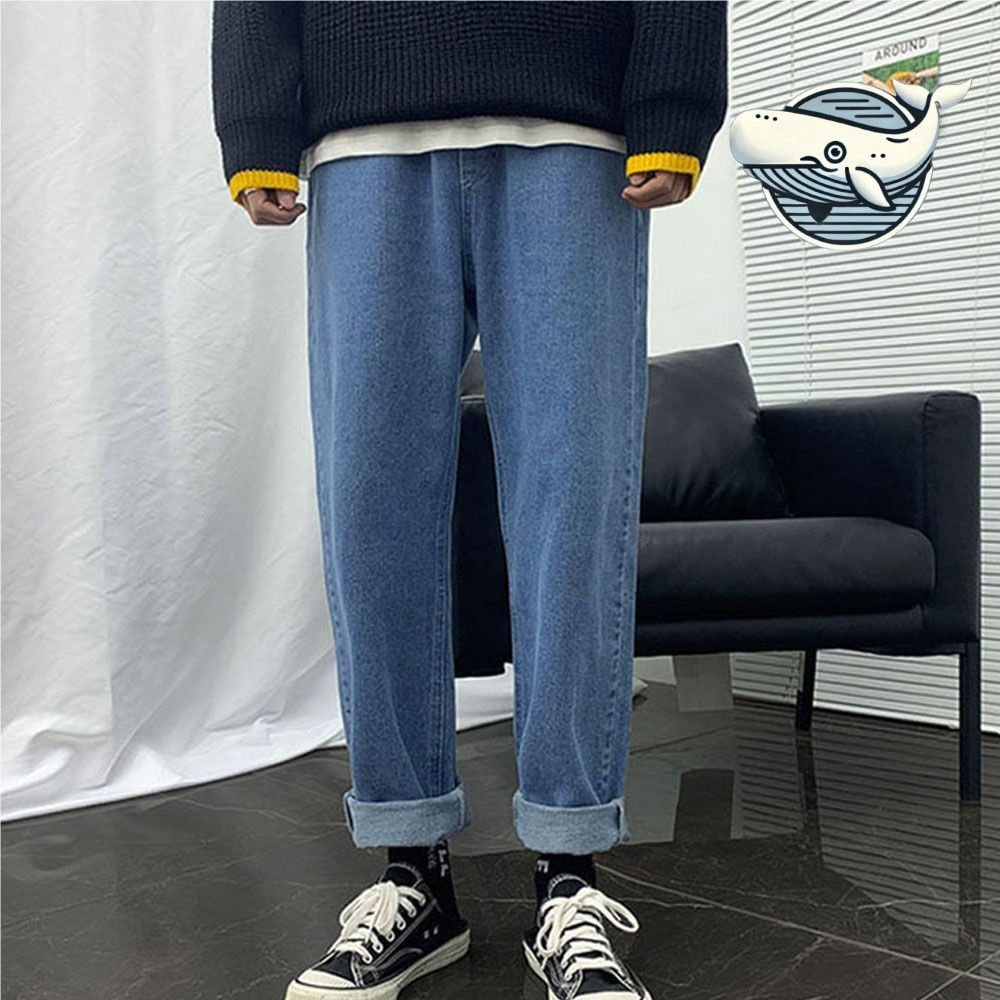편안한 밴딩 중청 데님남자팬츠 일상복 데일리
