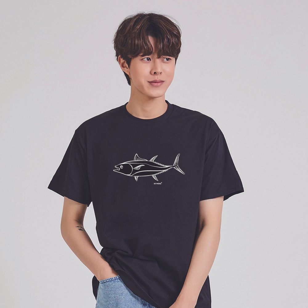 키밍 맨투맨 후드티 물고기 fish 그래픽티 여름코디