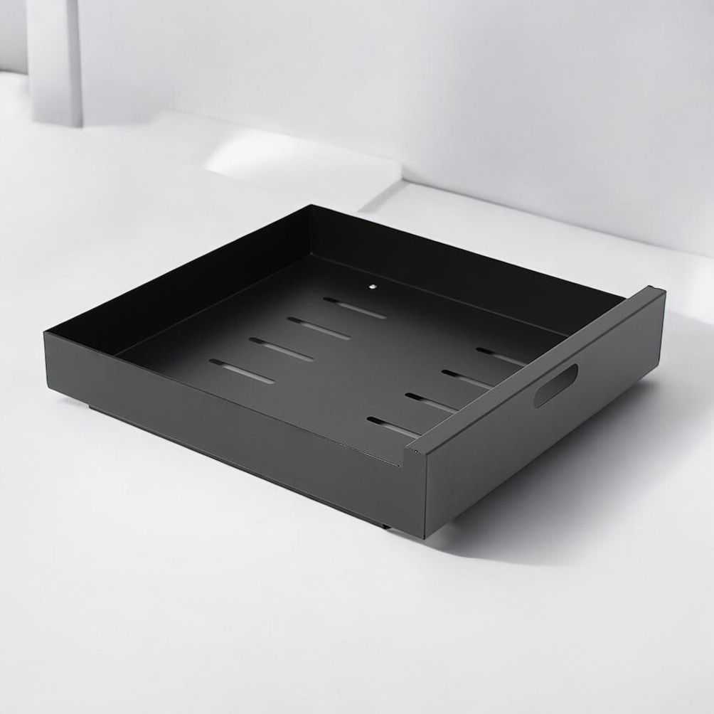 게더릭 슬라이딩 레일 선반 (40cm) (블랙)