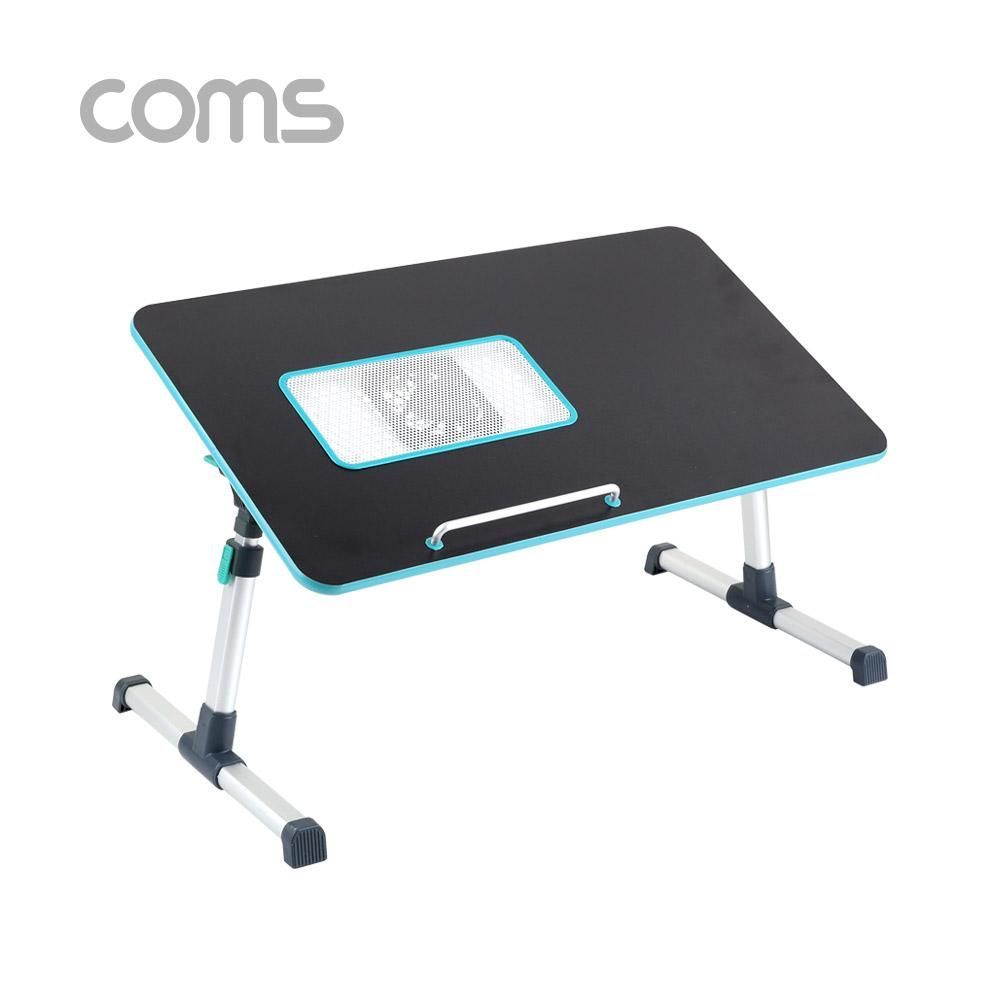 Coms 노트북 스탠드(각도조절) 쿨링팬 LAP DESK