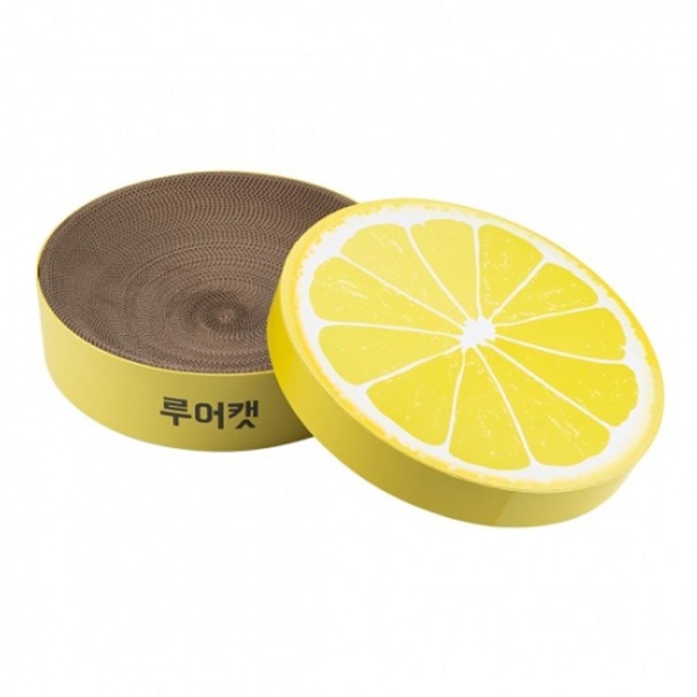 고양이 펀치볼 스크래쳐 레몬 1P 스트레스해소 장난감