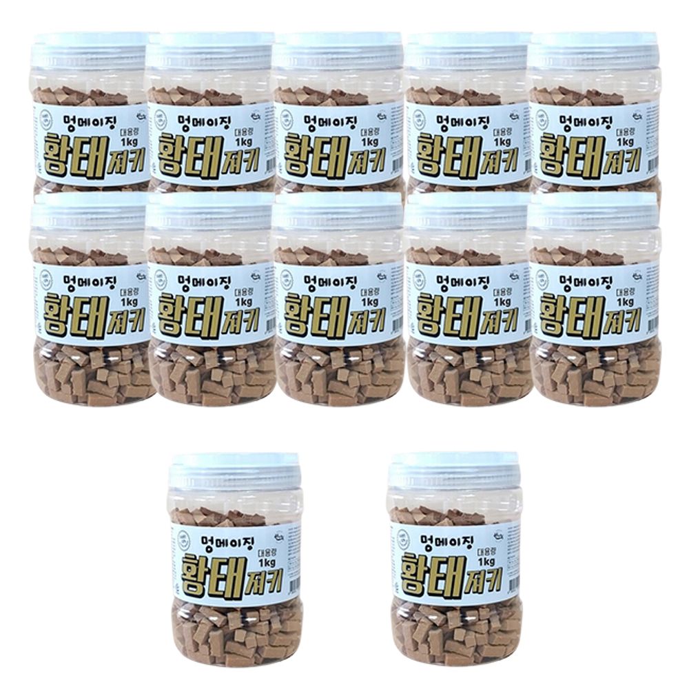 강아지 멍메이징 황태져키 1kg 12P 세트 반려견 간식