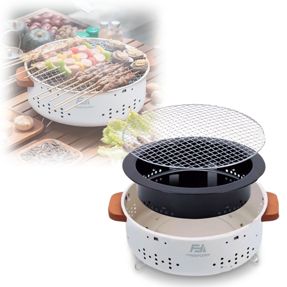 캠핑 숯불화로대 바베큐 꼬치구이 석쇠그릴 고기 불판