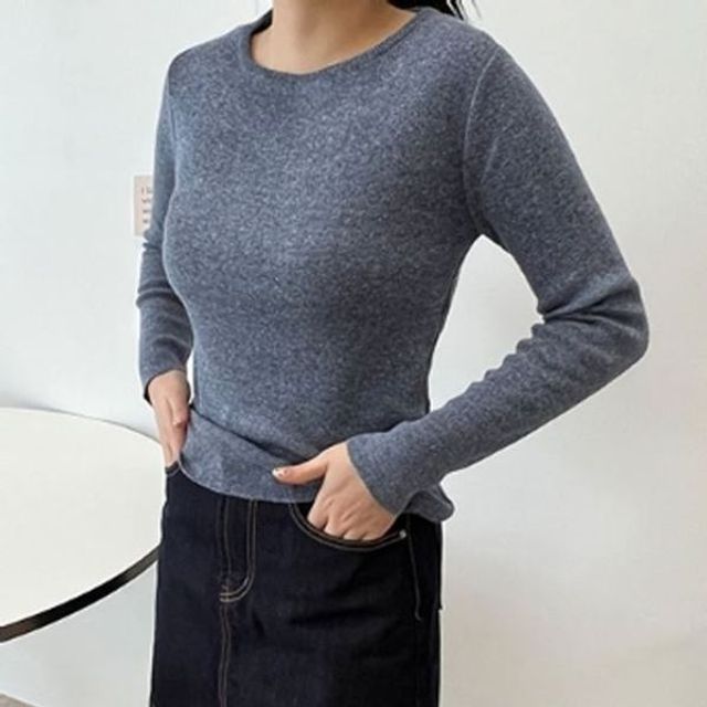 여성트랜드패션 니 셔츠 라운드 뱀부 프릴라 여