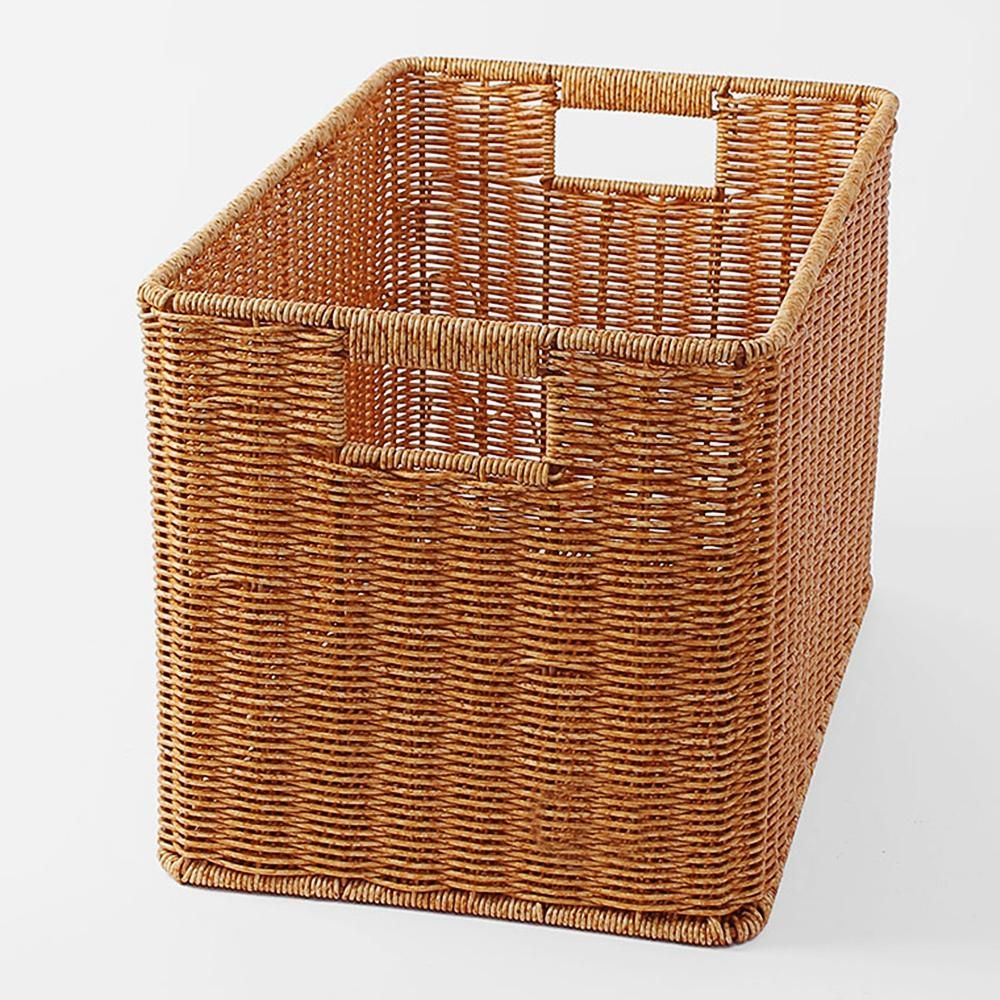 라탄짜임 바구니 40x26cm 내추럴 팬트리 생활용품
