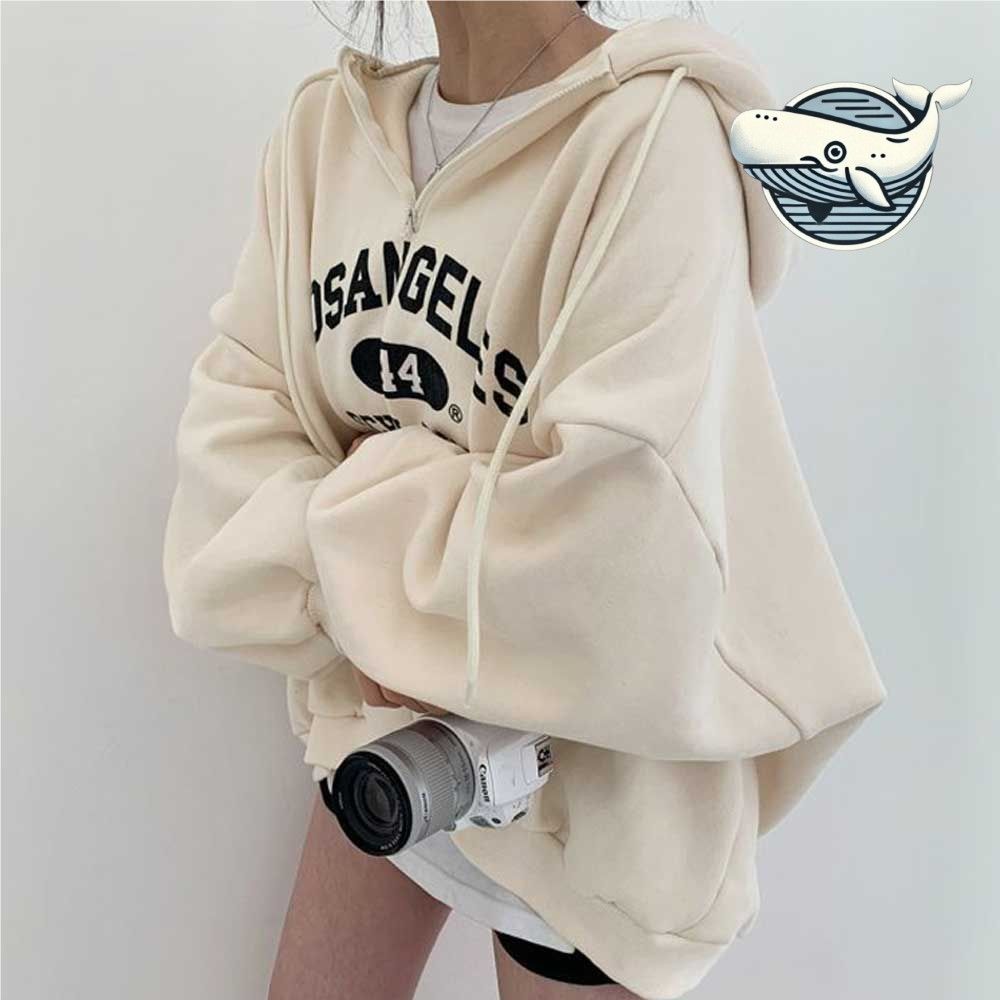 영문 레터링 기모 안감 오버핏 후드티