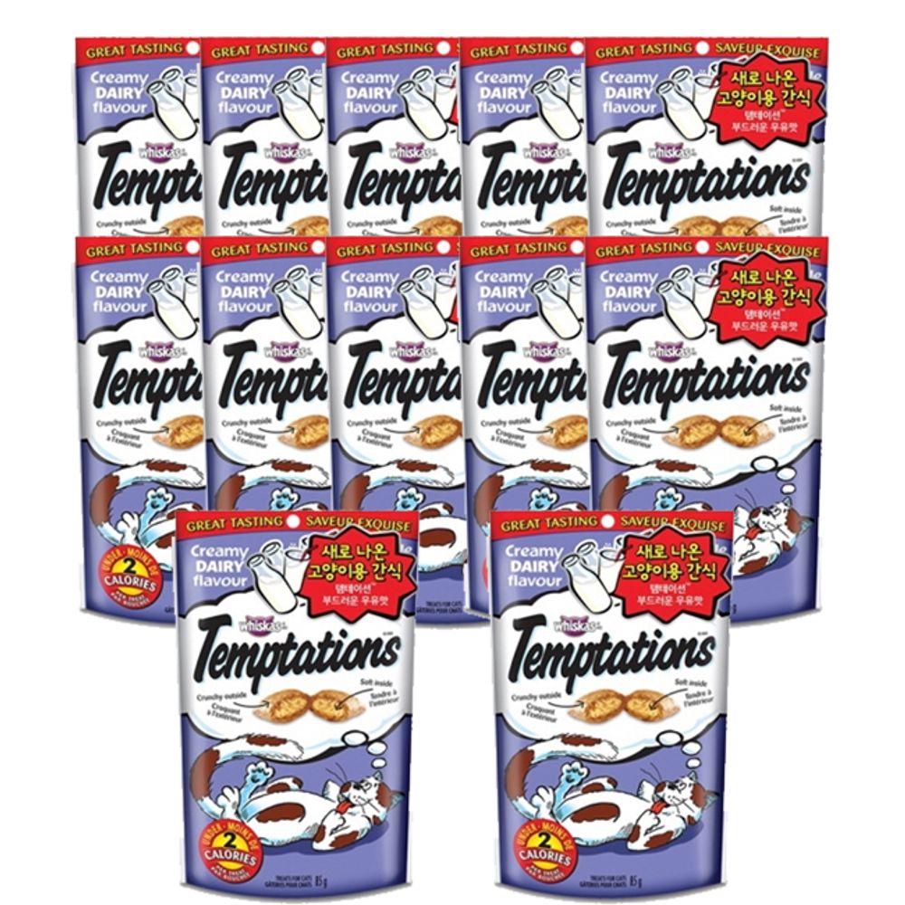 고양이 템테이션 우유맛 75g 12P 반려묘 과자 간식