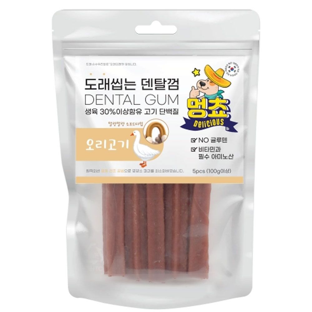 도래씹는 덴탈껌 오리고기 100g X10개 강아지 껌