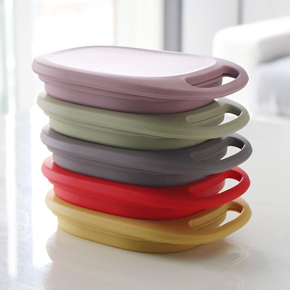 접을수 있는 실리콘 용기 손잡이형 폴딩 휴대 반찬통