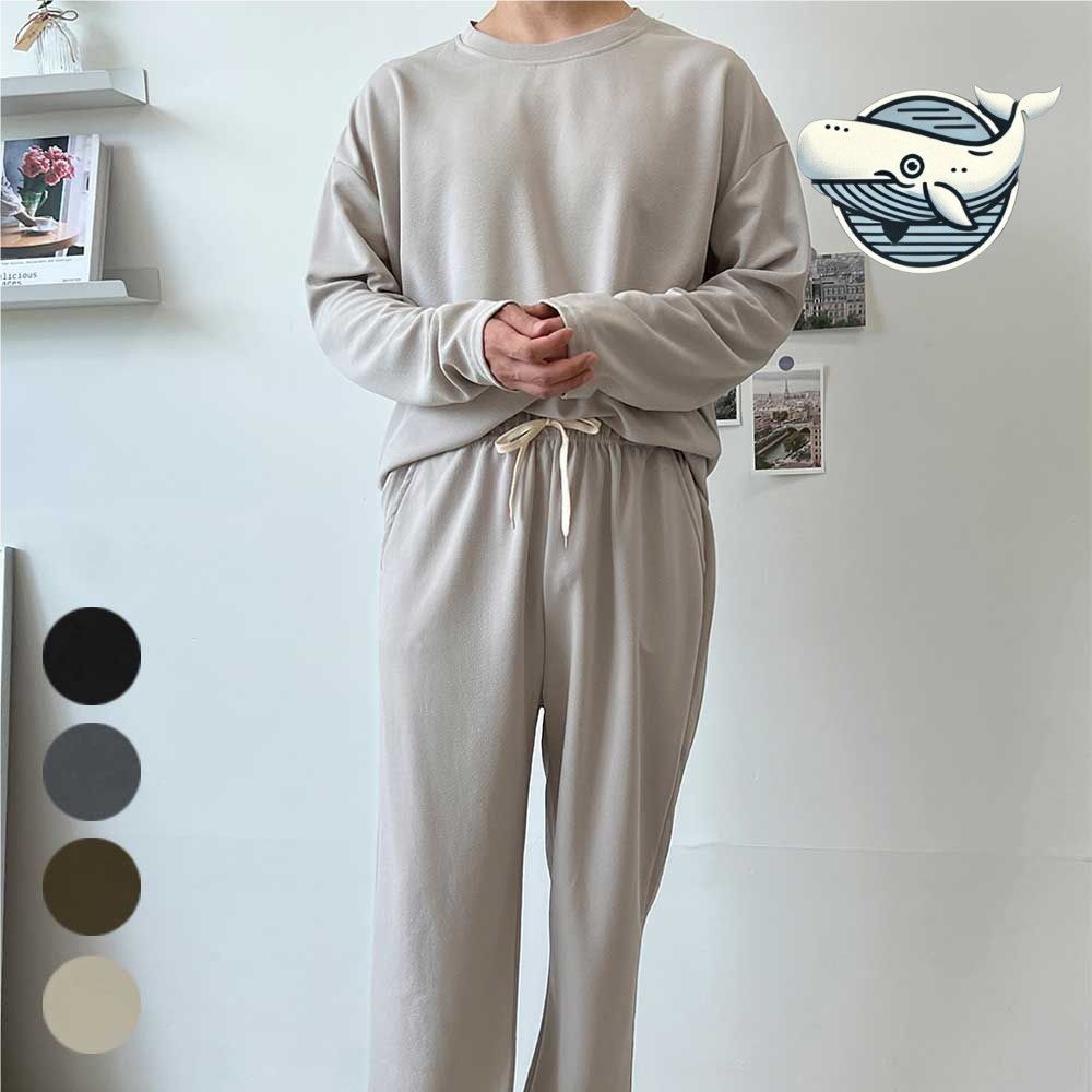 편안한 남자 트레이닝 맨투맨 와이드팬츠 데일리