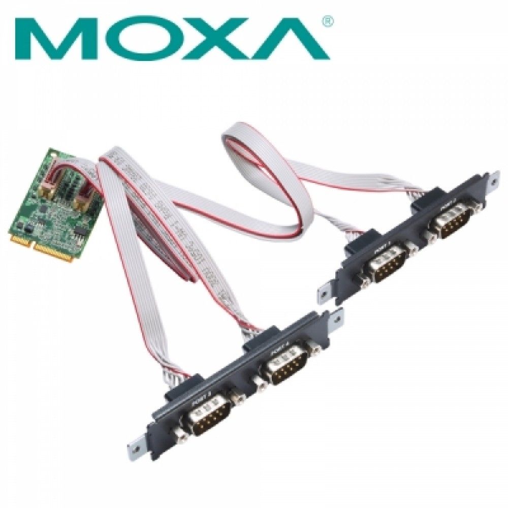 MOXA CPJS104NJST Mini PCI Express 4포트 RS232 시리