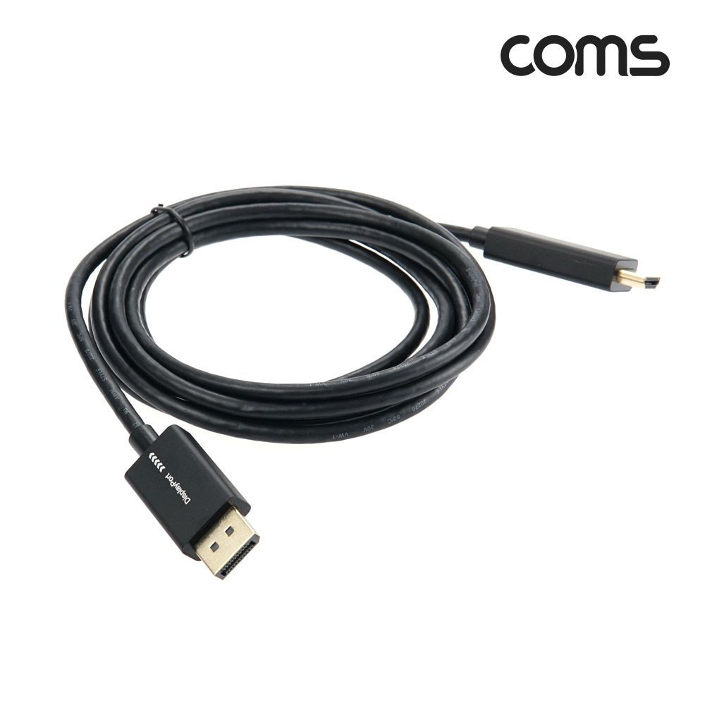 Coms 디스플레이 포트 to HDMI 케이블 3M DP1.2 HDMI