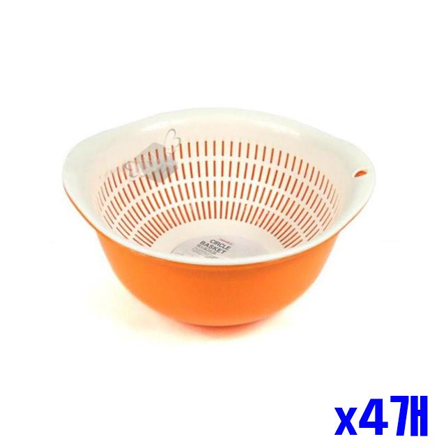 물빠짐 채망 바스켓 중 채반 야채 원형 생활용품 x4개