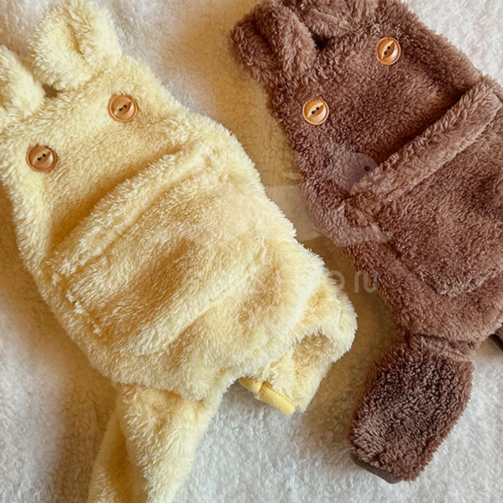강아지 라이크곰 바지 1P 반려견 겨울 후리스 올인원