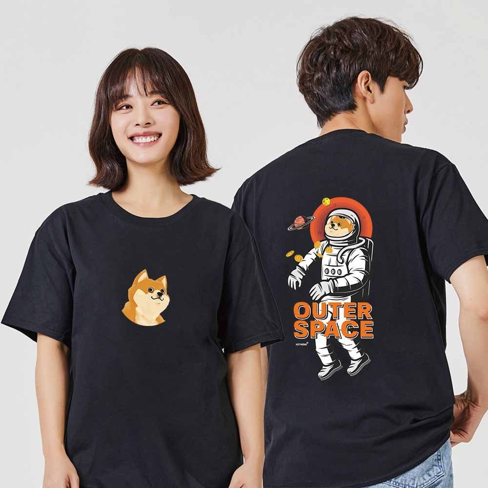 도지코인시바견우주강아지 반팔티 오버핏