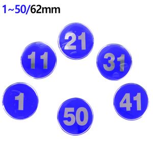 아이티알,NE 원형 에폭시 숫자 번호판(1~50번) 블루 낱개 10개