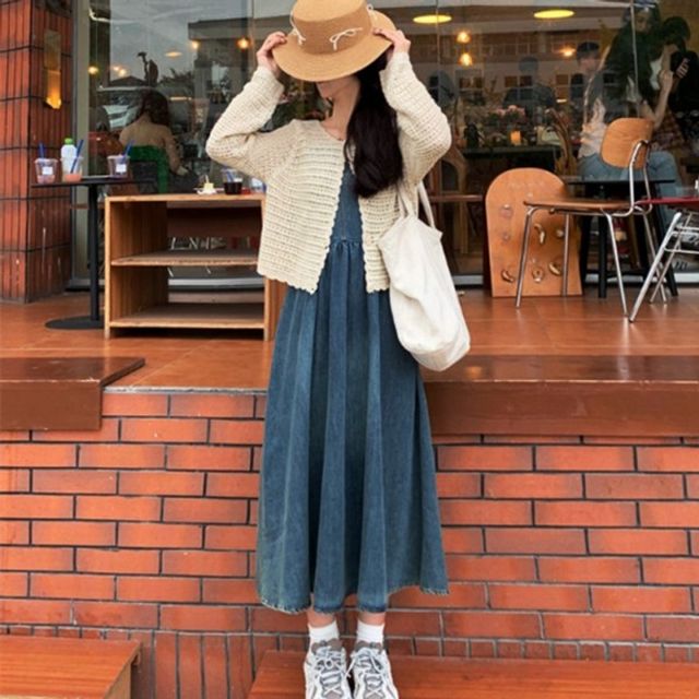 트렌디원피스 데일리원피스 청치마 기본 데님원피스