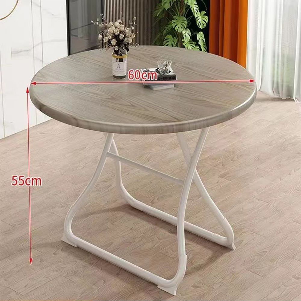 60cm 원형 접이식 오크 테이블