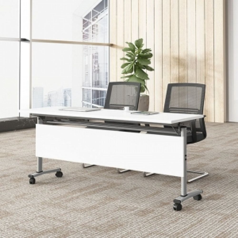 접이식 120cmx50cmx75cm 강의실 테이블 화이트