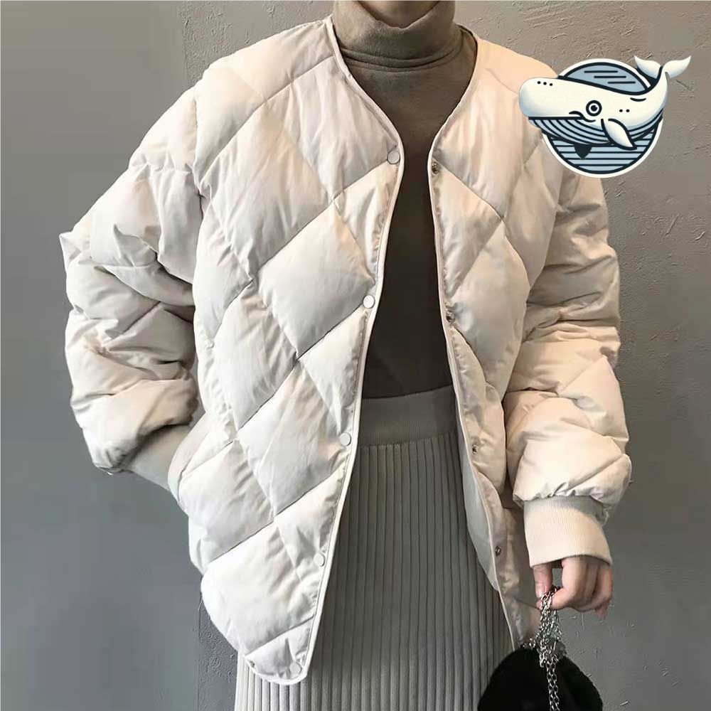 따뜻한 경량 누빔 자켓 여성용 퀼팅 베이직