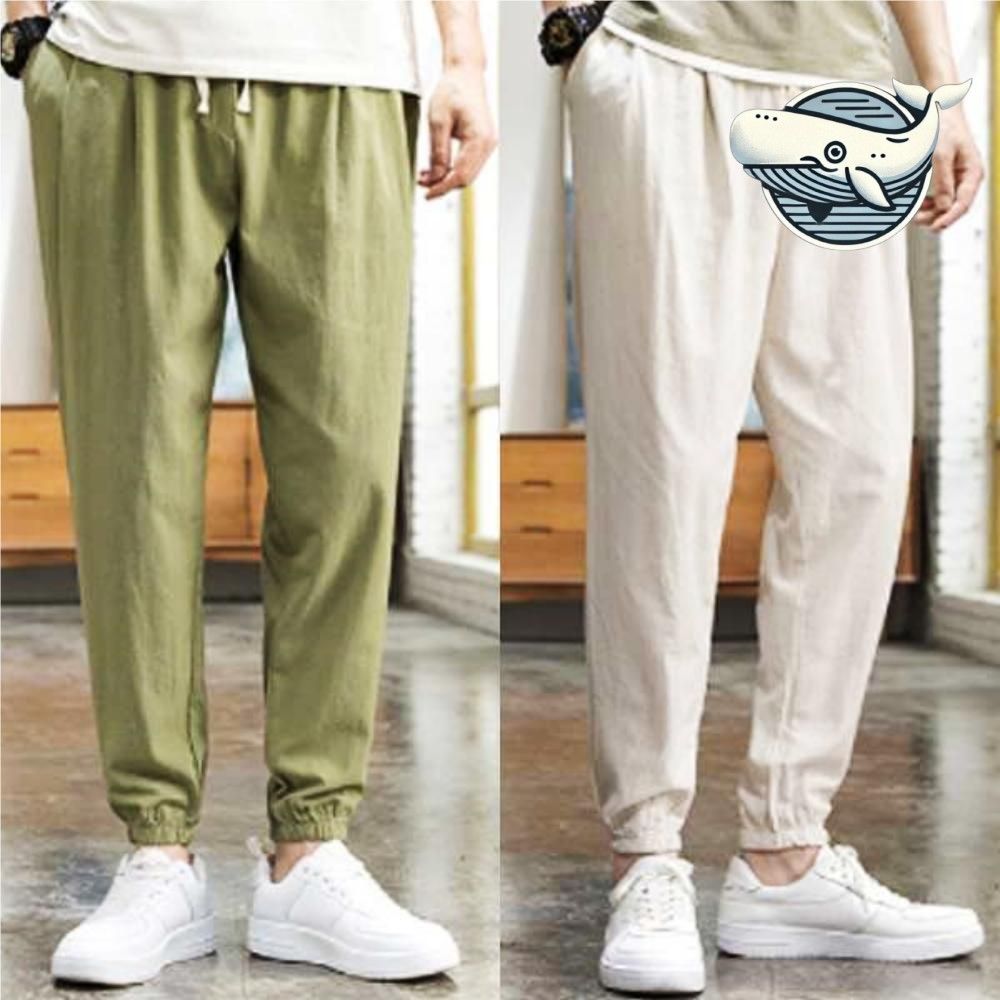 여성용 조거바지 캐주얼 루즈핏 바람막이 데일리