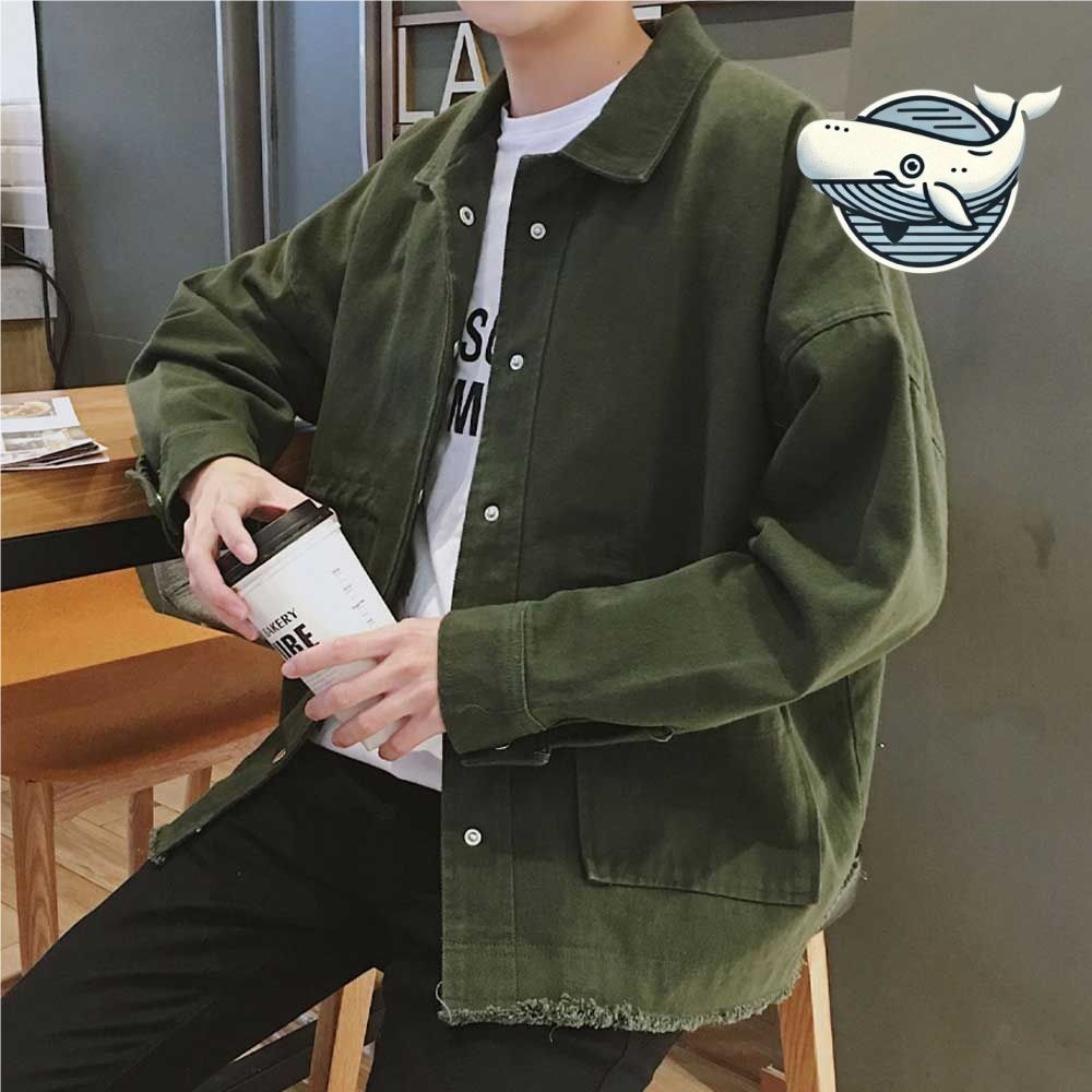 캐주얼한 빈티지 남성 봄 자켓 스트릿 아우터