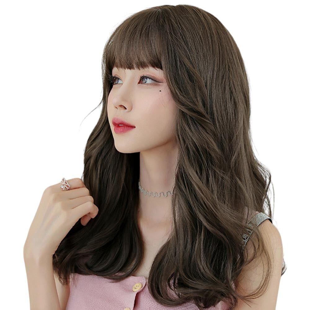 긴머리 웨이브 가발 (올리브브라운) JT43