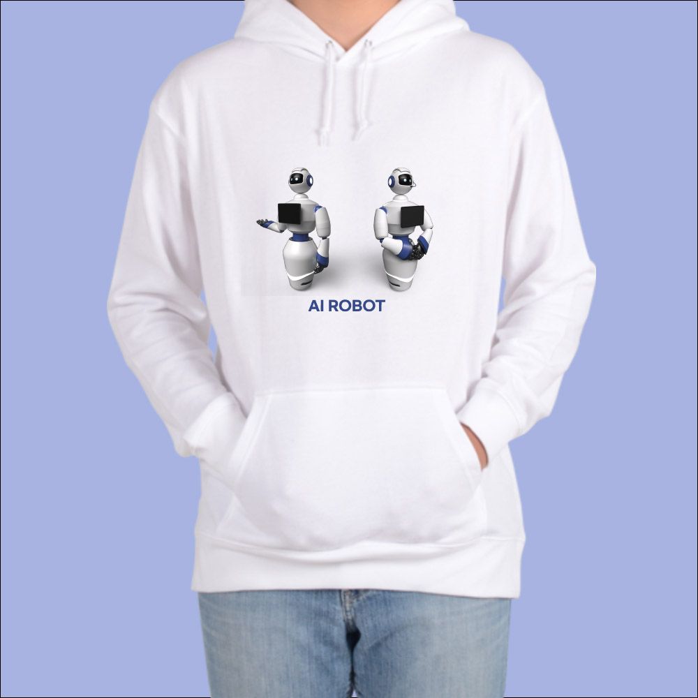 후드티 화이트색상 로보트 인공지능 AI ROBOT 딥러닝