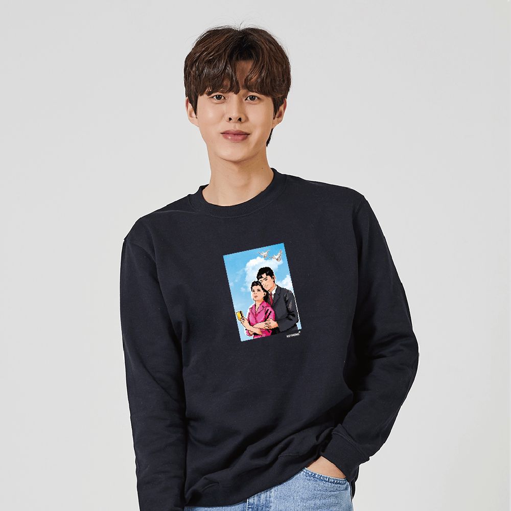 키밍 데이트 데일리맨투맨 그래픽후드티