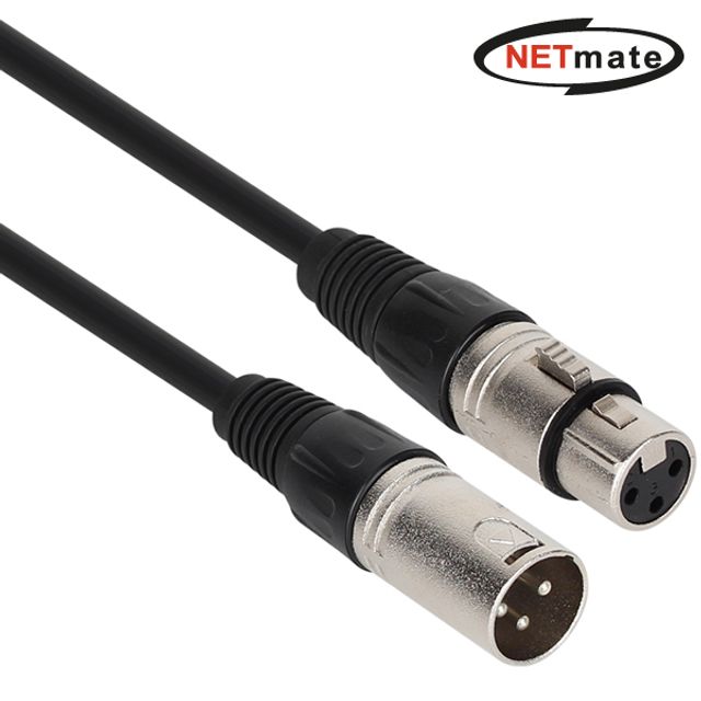 넷메이트 NMC-XLR05F XLR 캐논 마이크 연장 케이블 5m