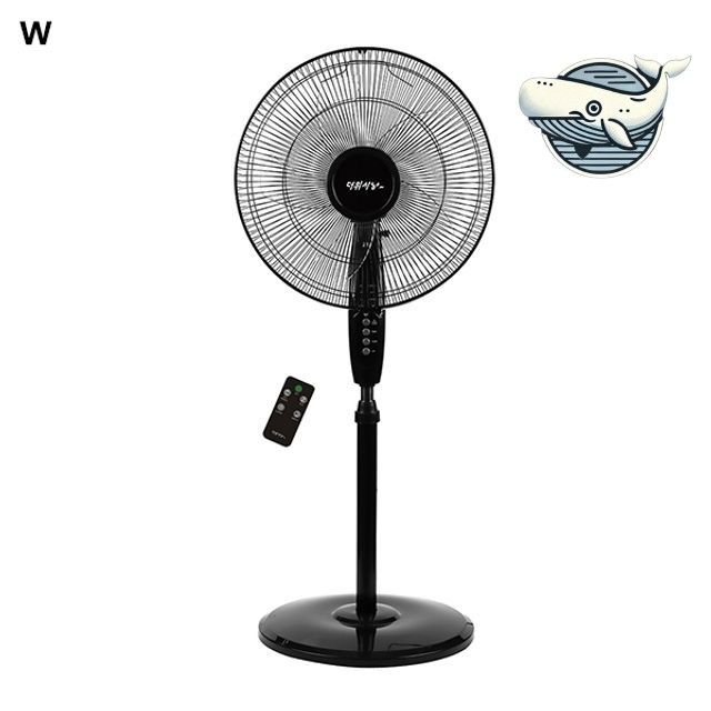무선 리모컨 팬 고급스러운 블랙 선풍기 쾌적한