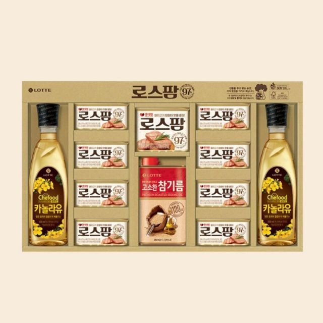 명절 선물세트 로스팜햄 참기름 카놀라유 1세트