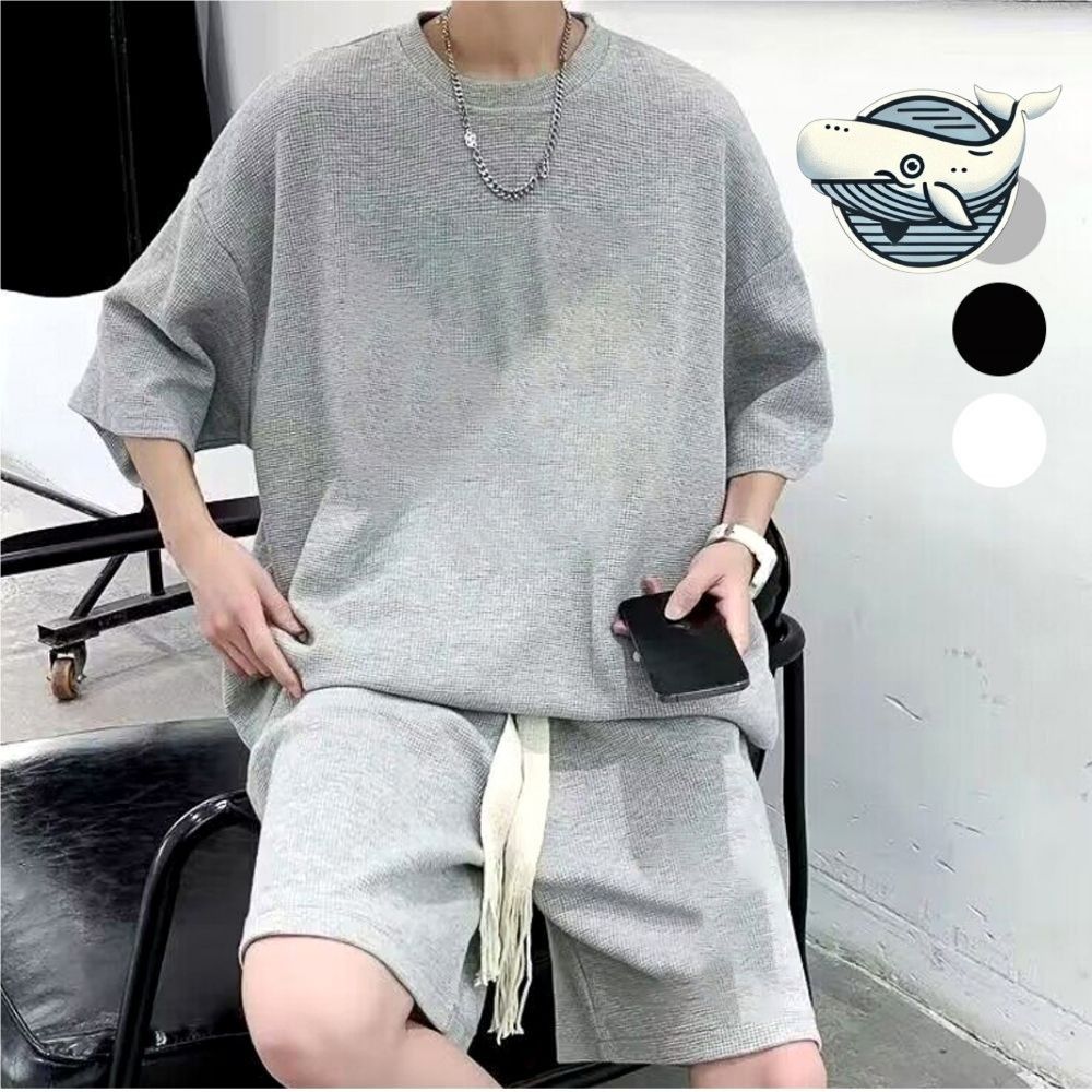 가볍고 편안한 남성 여름 반팔 오버핏 스타일