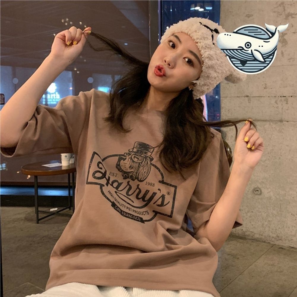 여성 핀턱 반팔 티셔츠 스포티 오버핏 여름