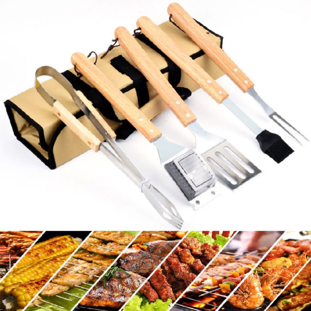 바베큐 감성 우드스텐 조리도구세트 6P 가방