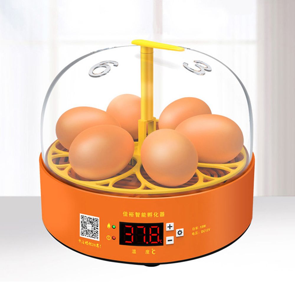 [다모아몰]미니 6구 자동 회전 달걀 계란 닭 병아리 부화기 KC