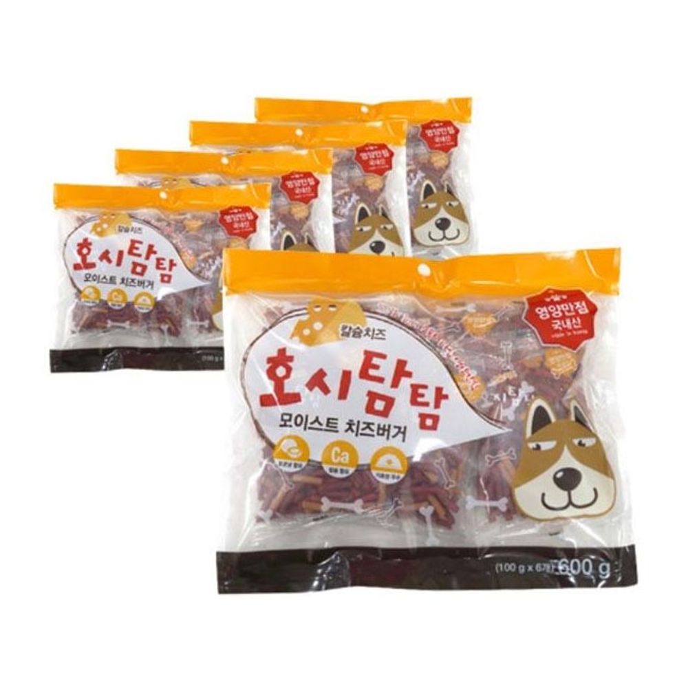 강아지 치즈버거 져키 일상 600g 5P 애견 간식 저키