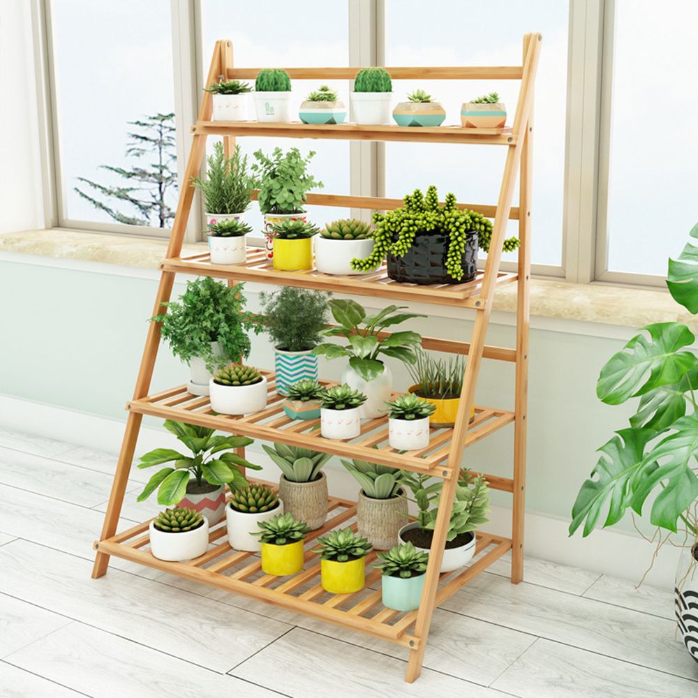 화분진열대A 80cm 가드닝 4단 대나무