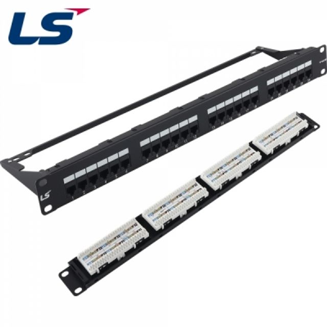 LS전선 LS-PP-UC5E-24P-WM-EC CAT.5E 24포트 패치