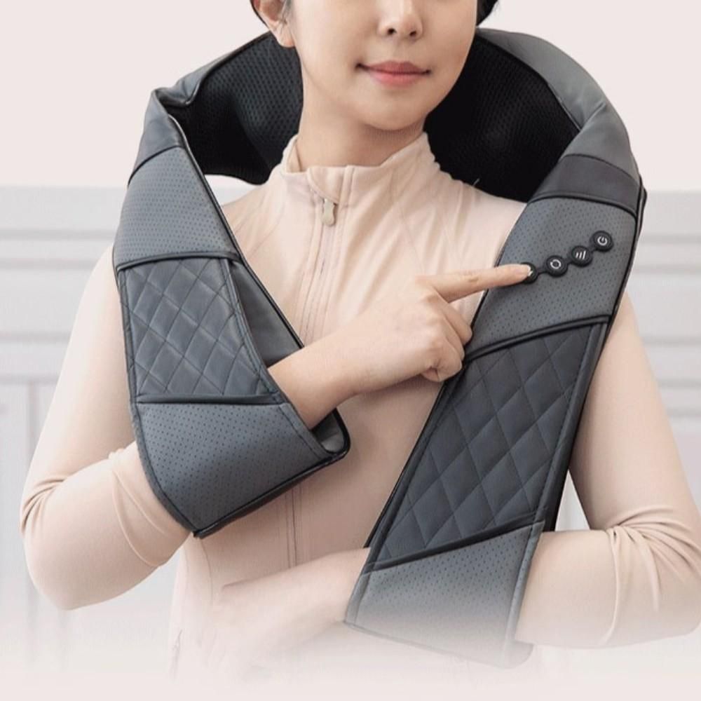 듀플렉스 쎄라웨어 목 어깨 온열 회전 마사지기 360도