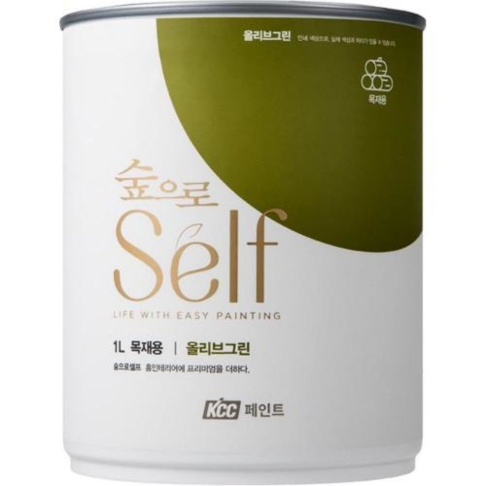 숲으로 목재용 에그쉘 페인트 1L 올리브그린