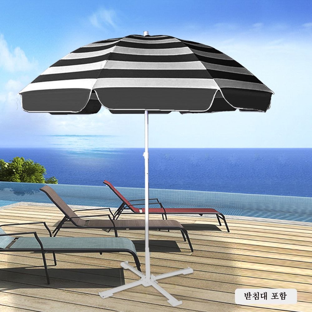 파라솔B 블랙 2.4mx2.5m 스트라이프