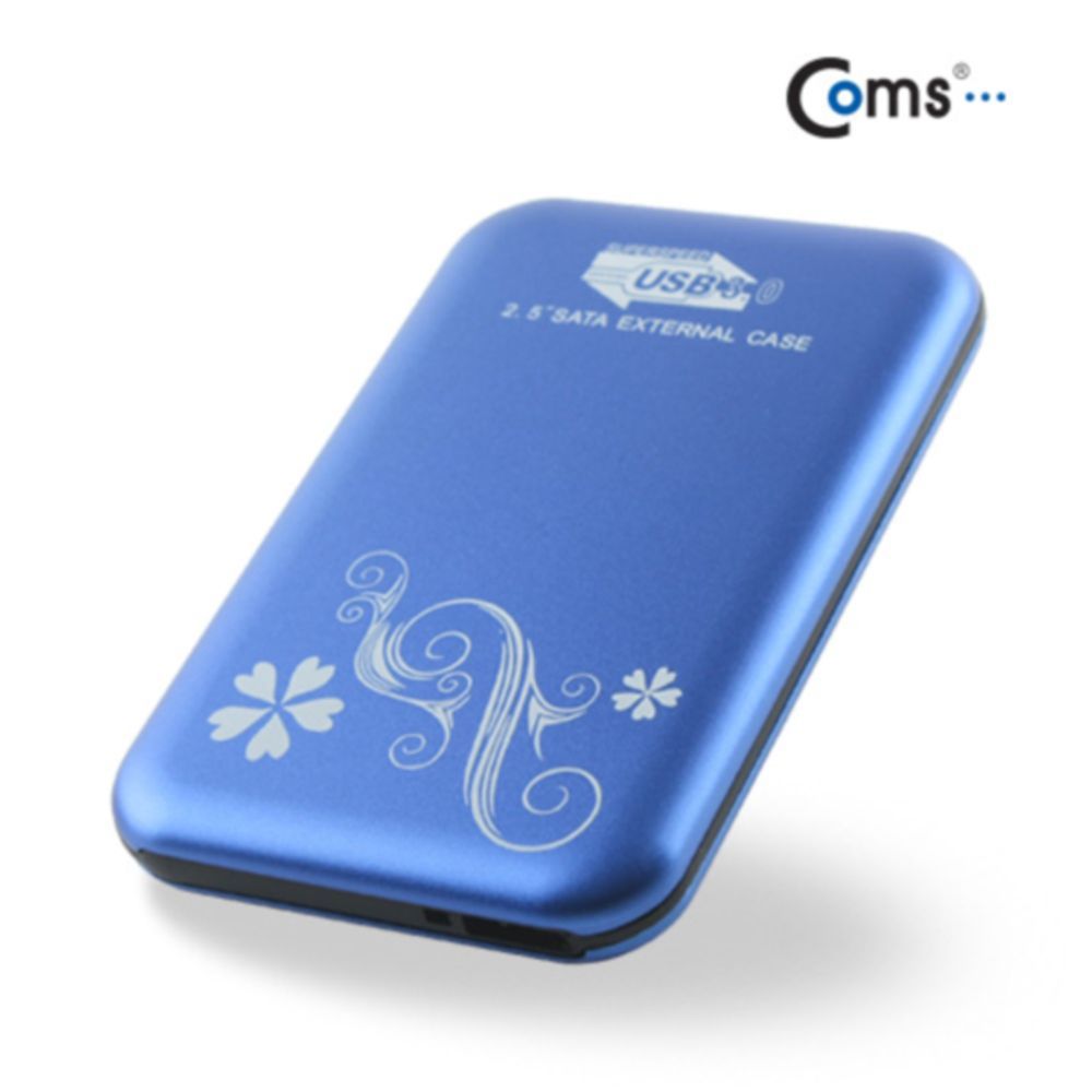 Coms USB 외장 케이스(SATA HDD) 2.5 USB 3.0 Blue