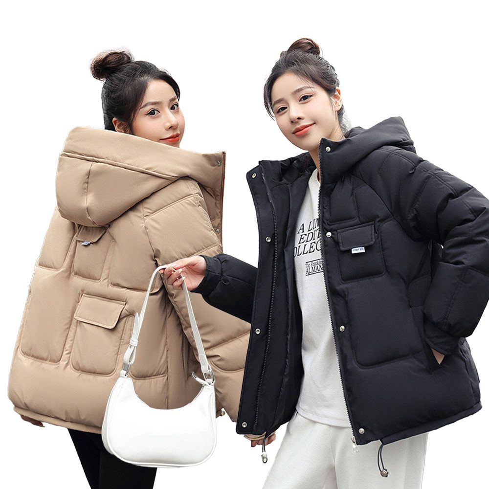 푸퍼 여자 크롭패딩 스트링 패딩자켓 여성 오버