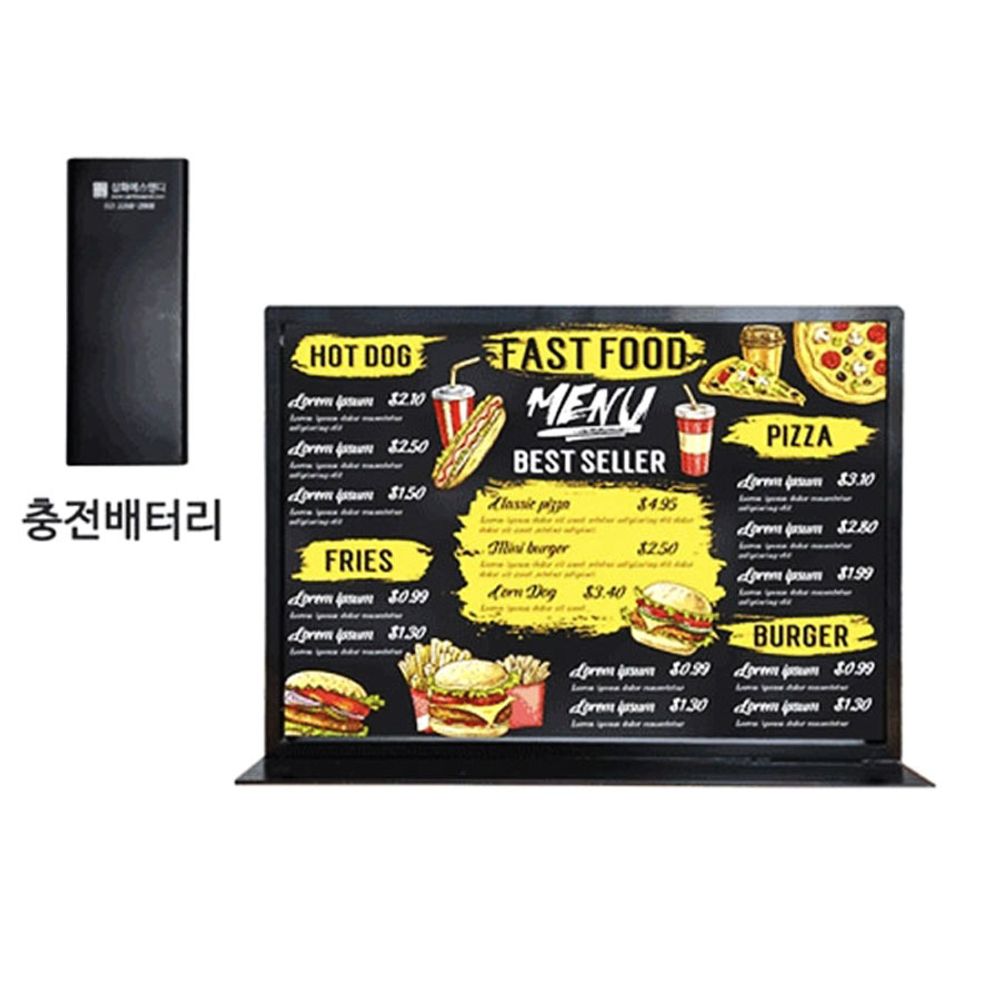 테이블 광고판 메뉴판 안내 배터리 라이트 패널 A2