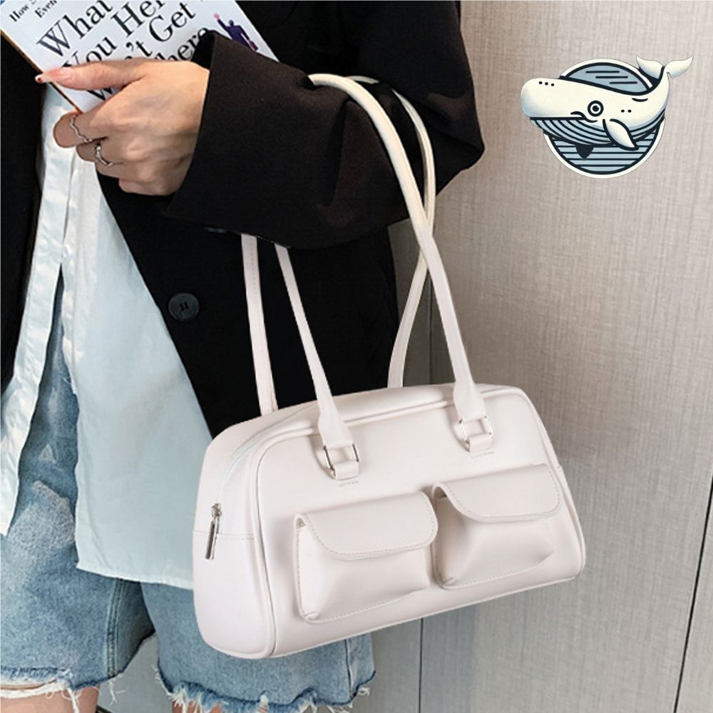 간편한 아이보리 색상 숄더백 캐주얼 오피스