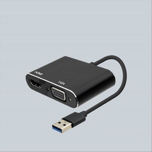 USB 3.0 to HDMI VGA 컨버터 Black D-SUB RGB