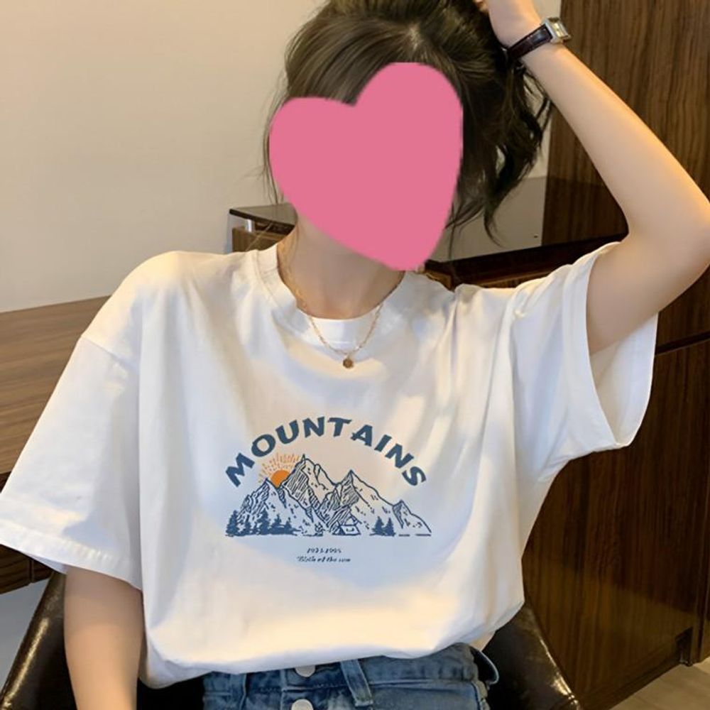 여름옷 봄옷 여성 의류 가을옷 박스티 프린팅 나들이