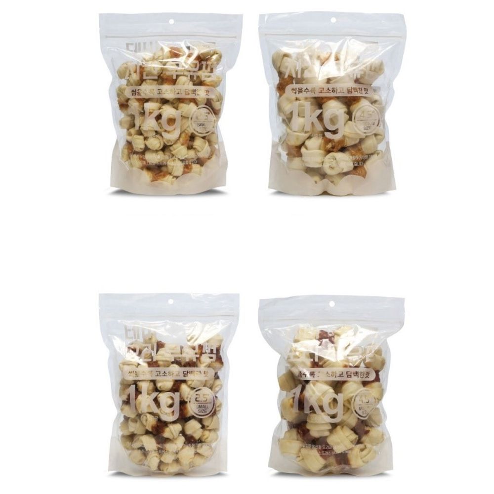 대용량 강아지 치아건강 간식 오리 치킨 우유껌 1kg