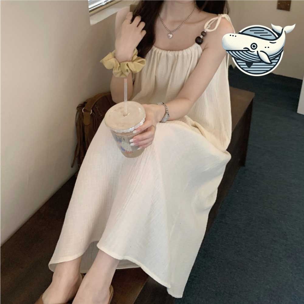 여름 바캉스 끈나시 롱원피스 체형커버 패션